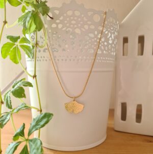 Collier ginko doré