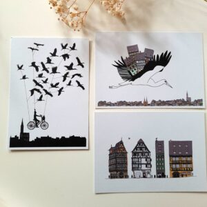 Lot de 3 cartes postales Strasbourg
