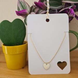Collier coeur blanc