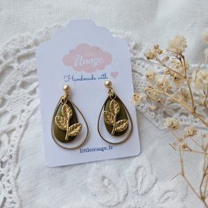 Boucles Gouttes kaki