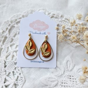 Boucles Gouttes orange