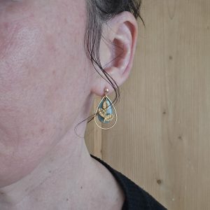 Boucles Gouttes vert d'eau