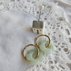 Créoles Stella *vert pâle*