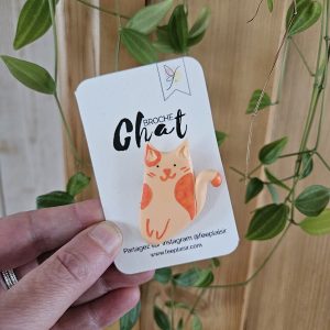 Broche chat roux
