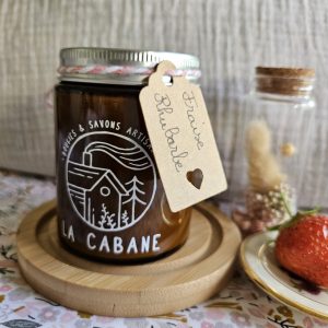 Bougie naturelle: Rhubarbe-Fraise