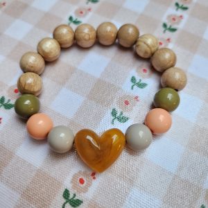 Bracelet coeur ambre