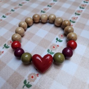 Bracelet coeur rouge