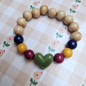 Bracelet coeur vert