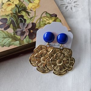 Boucles Eglantine  *bleu roi*