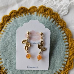 Boucles feuillages *orange*