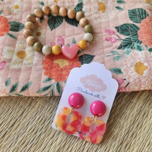 Boucles Dolce Vita *rose et jaune*