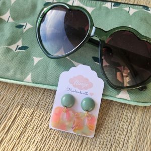 Boucles Dolce Vita *rose et vert*