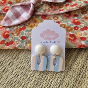 Boucles Dolce Vita *blanc et bleu*