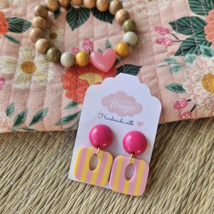 Boucles Dolce Vita *rose et jaune*