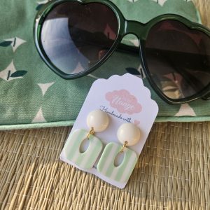Boucles Dolce Vita *blanc et vert*